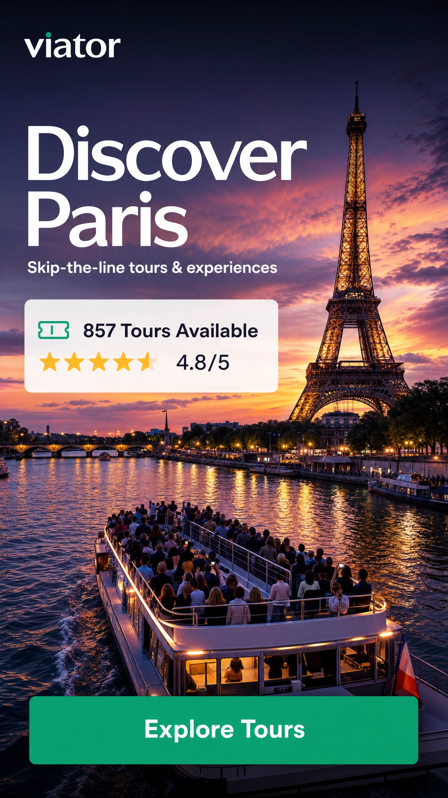 Viator — Discover Paris Tours & Experiences